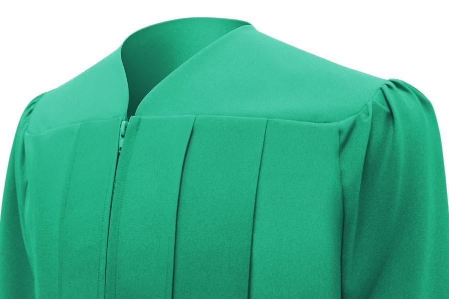 Matte Emerald Green Choir Robe - Church Choir Robes - Churchgoers