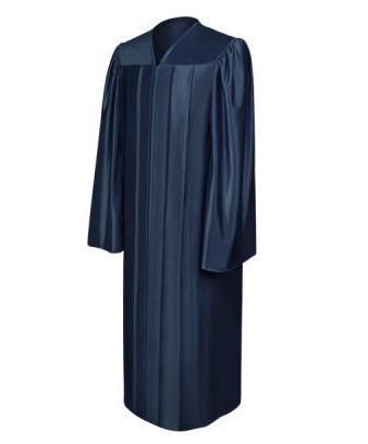 Shiny Navy Blue Choir Robe - Church Choir Robes - Churchgoers