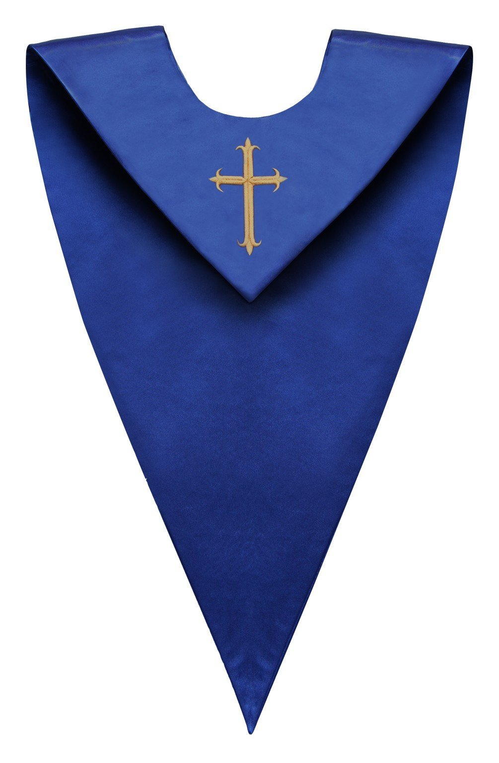 Royal Blue V-Neck Choir Stole - Church Choir Robes - Churchgoers