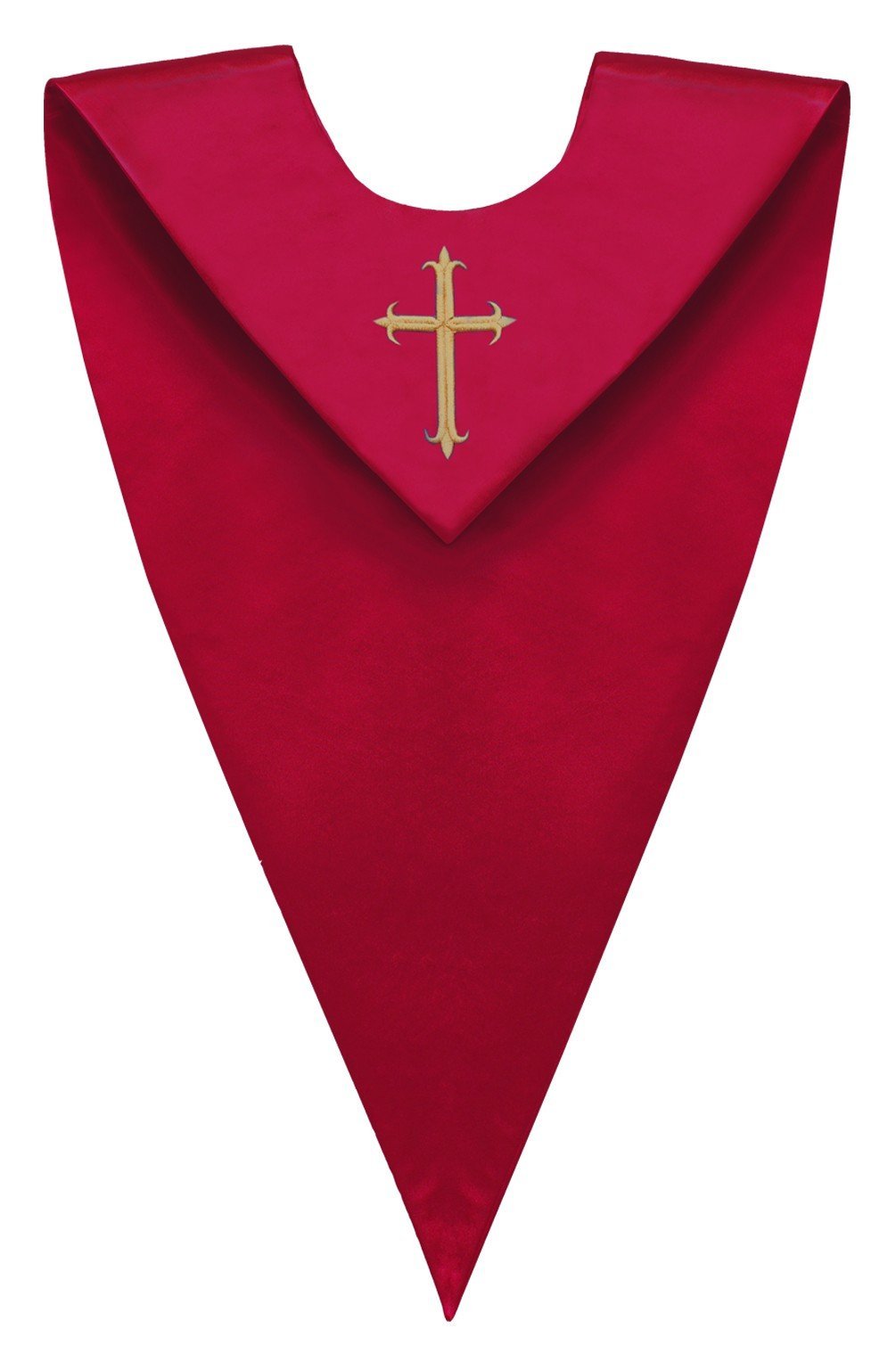 Red V-Neck Choir Stole - Church Choir Robes - Churchgoers
