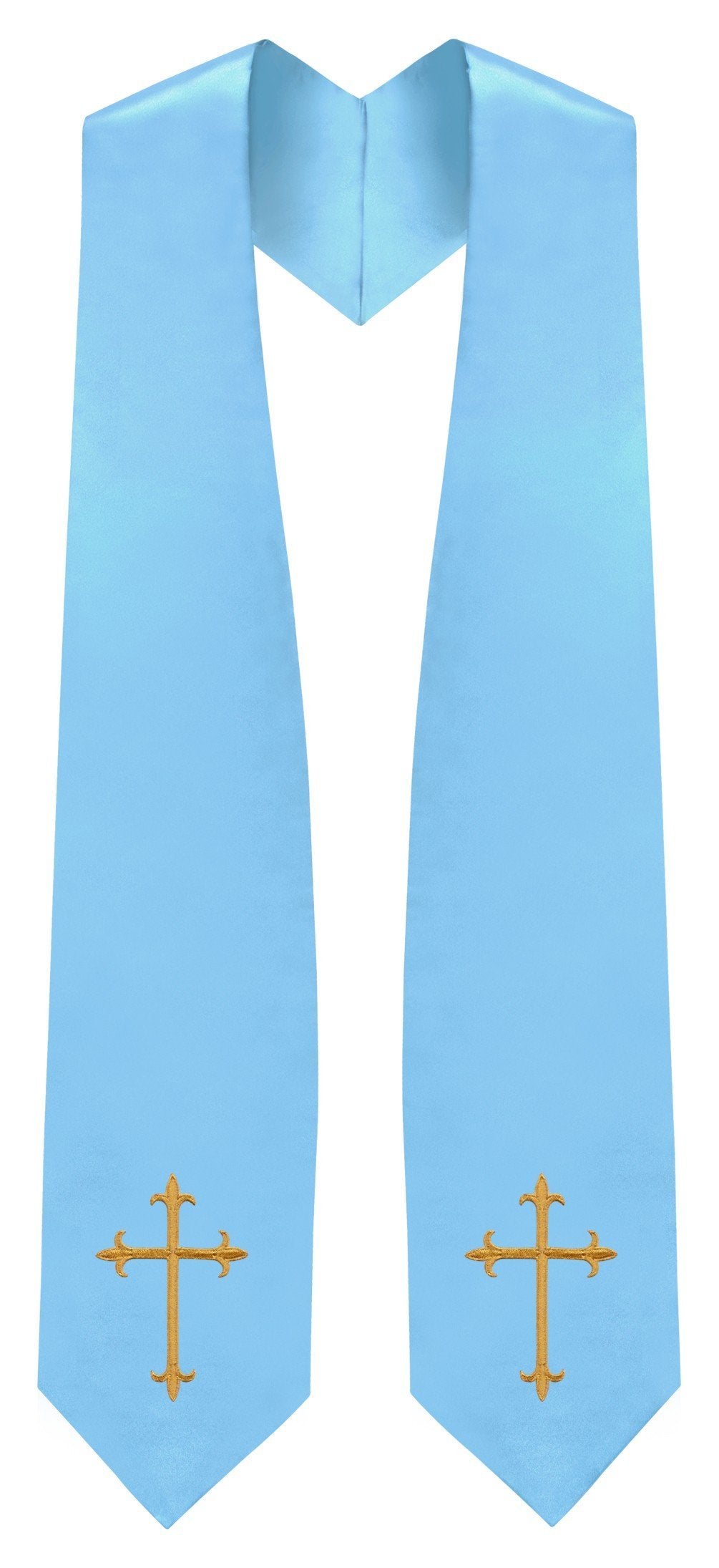Light Blue Traditional Choir Stole - Church Choir Robes - Churchgoers