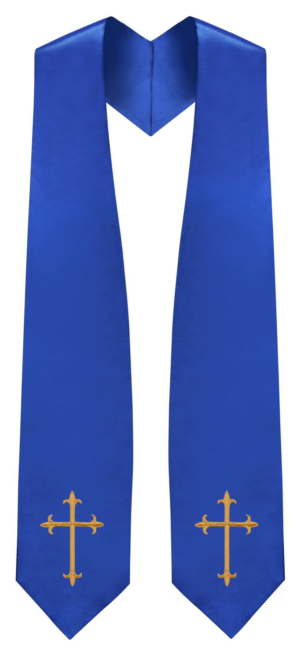 Royal Blue Traditional Choir Stole - Church Choir Robes - Churchgoers