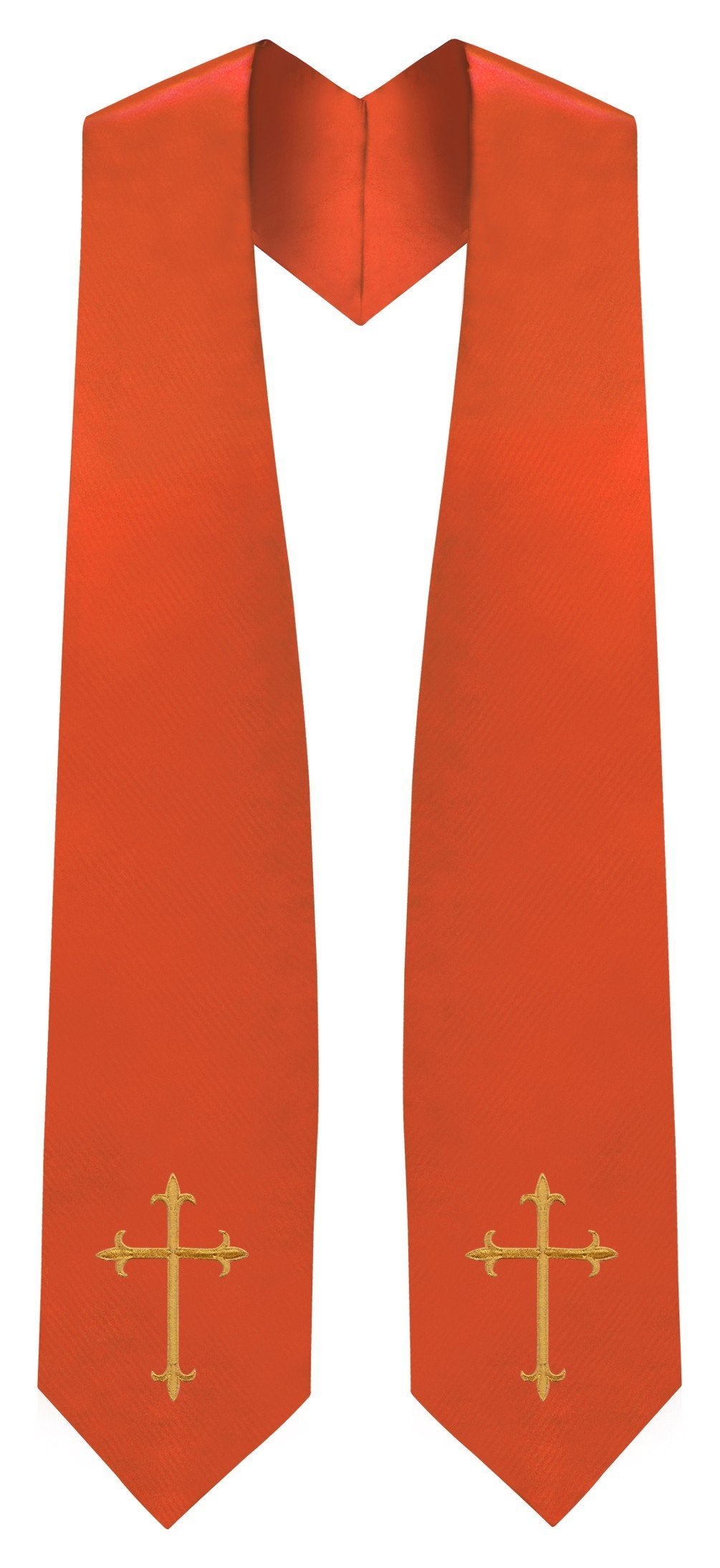 Orange Traditional Choir Stole - Church Choir Robes - Churchgoers