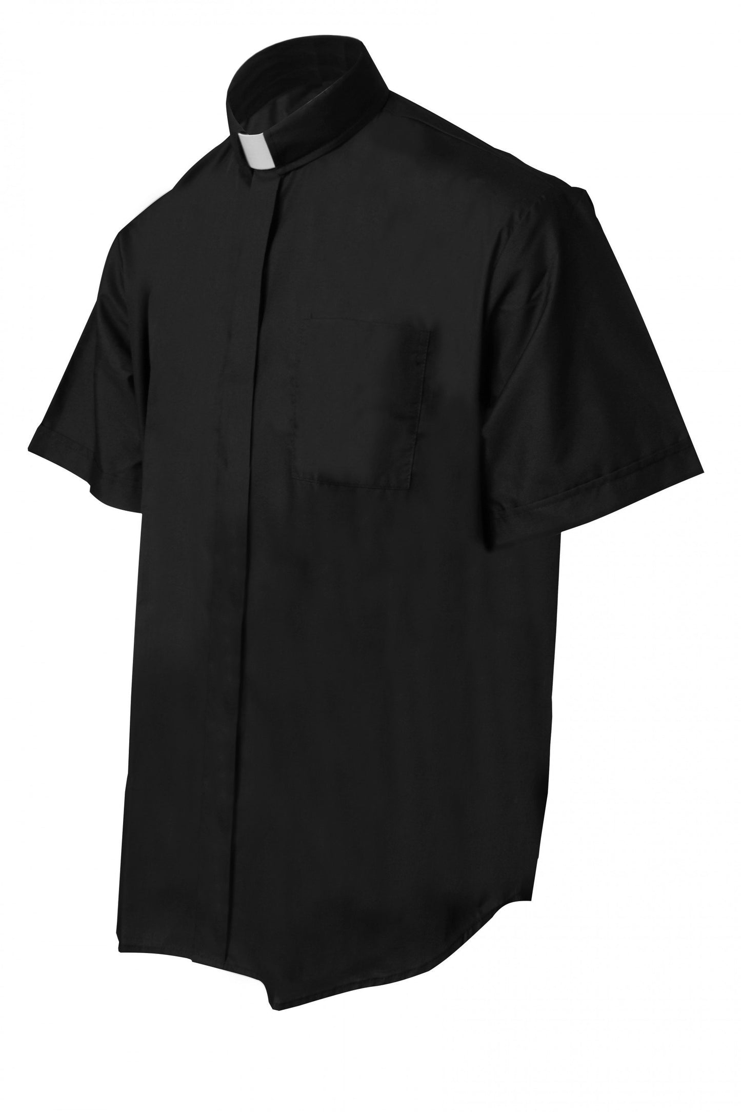 Black Short Sleeve Clergy Shirt