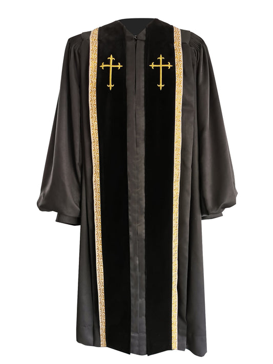 Black Bishop Clergy Robe