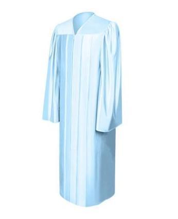 Shiny Light Blue Choir Robe - Church Choir Robes - Churchgoers