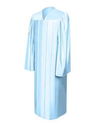 Shiny Light Blue Choir Robe - Church Choir Robes - ChoirBuy