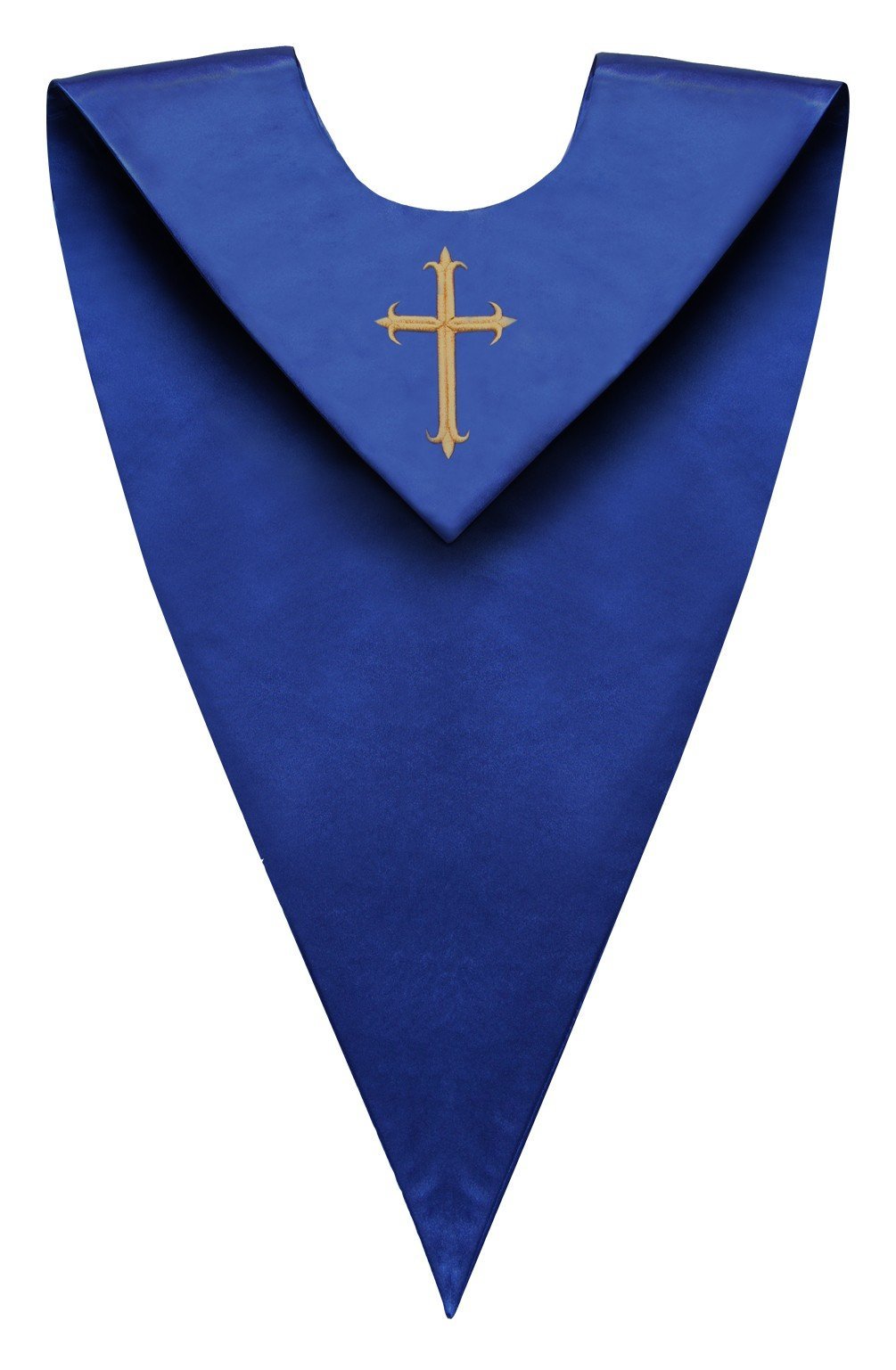 Royal Blue V-Neck Choir Stole - Church Choir Robes - ChoirBuy