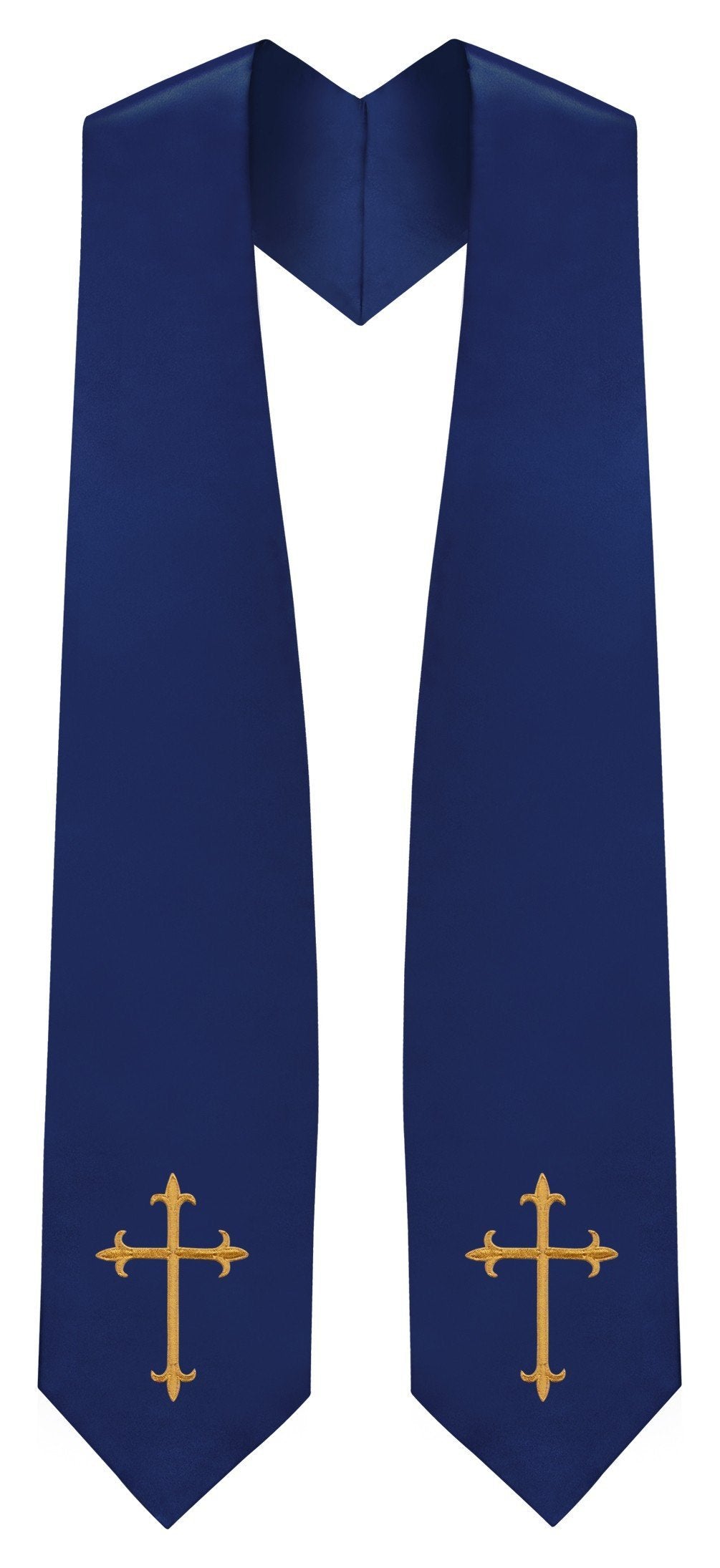 Navy Blue Traditional Choir Stole - Church Choir Robes - Churchgoers