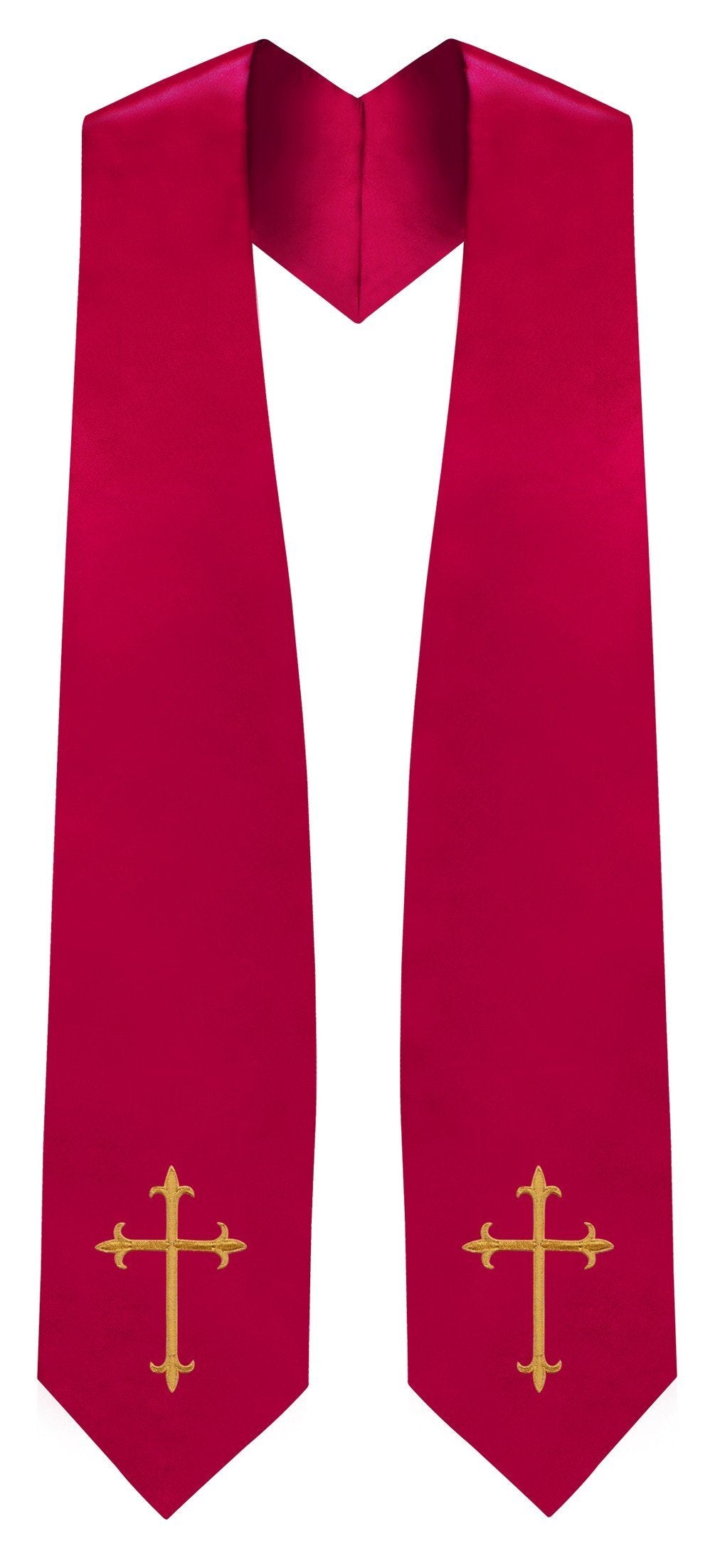 Red Traditional Choir Stole - Church Choir Robes - ChoirBuy