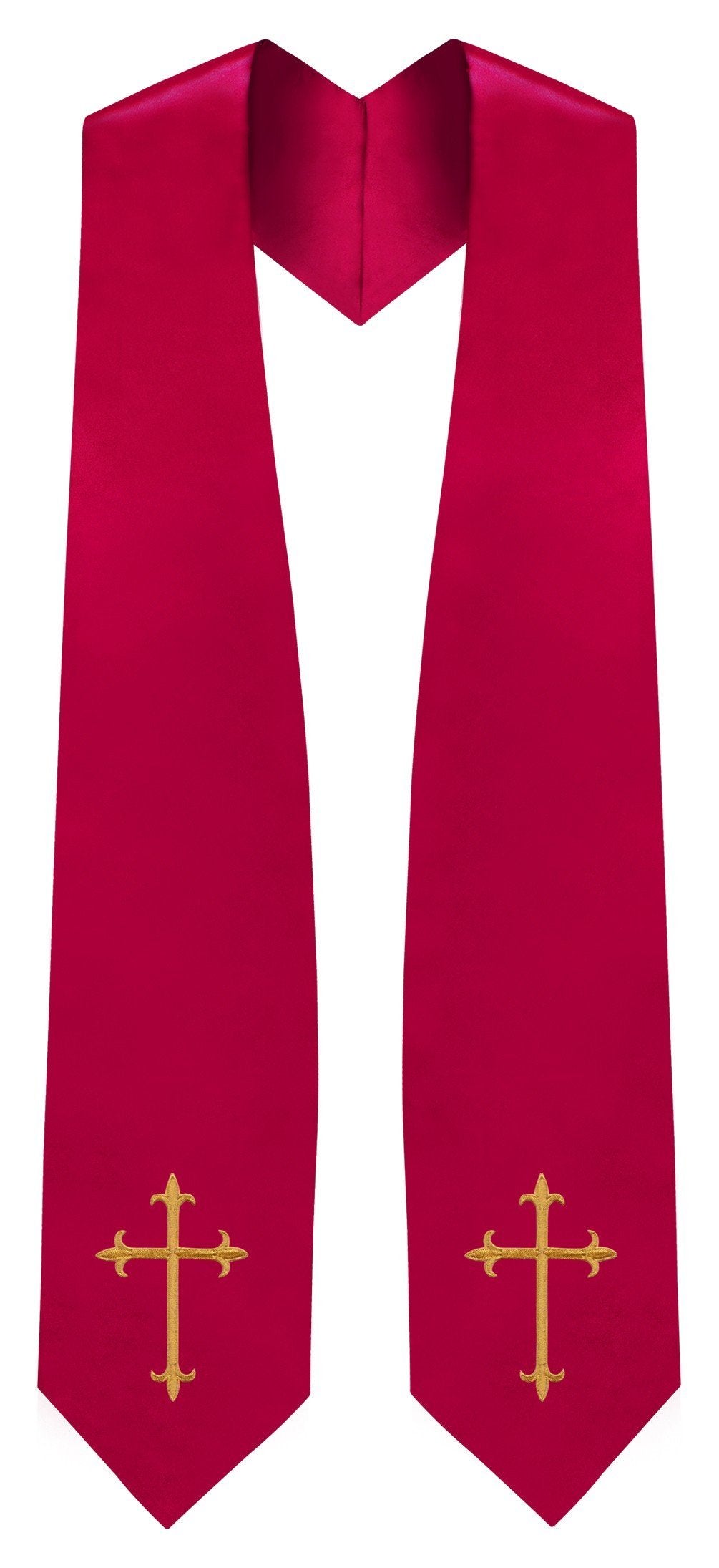 Red Traditional Choir Stole - Church Choir Robes - Churchgoers