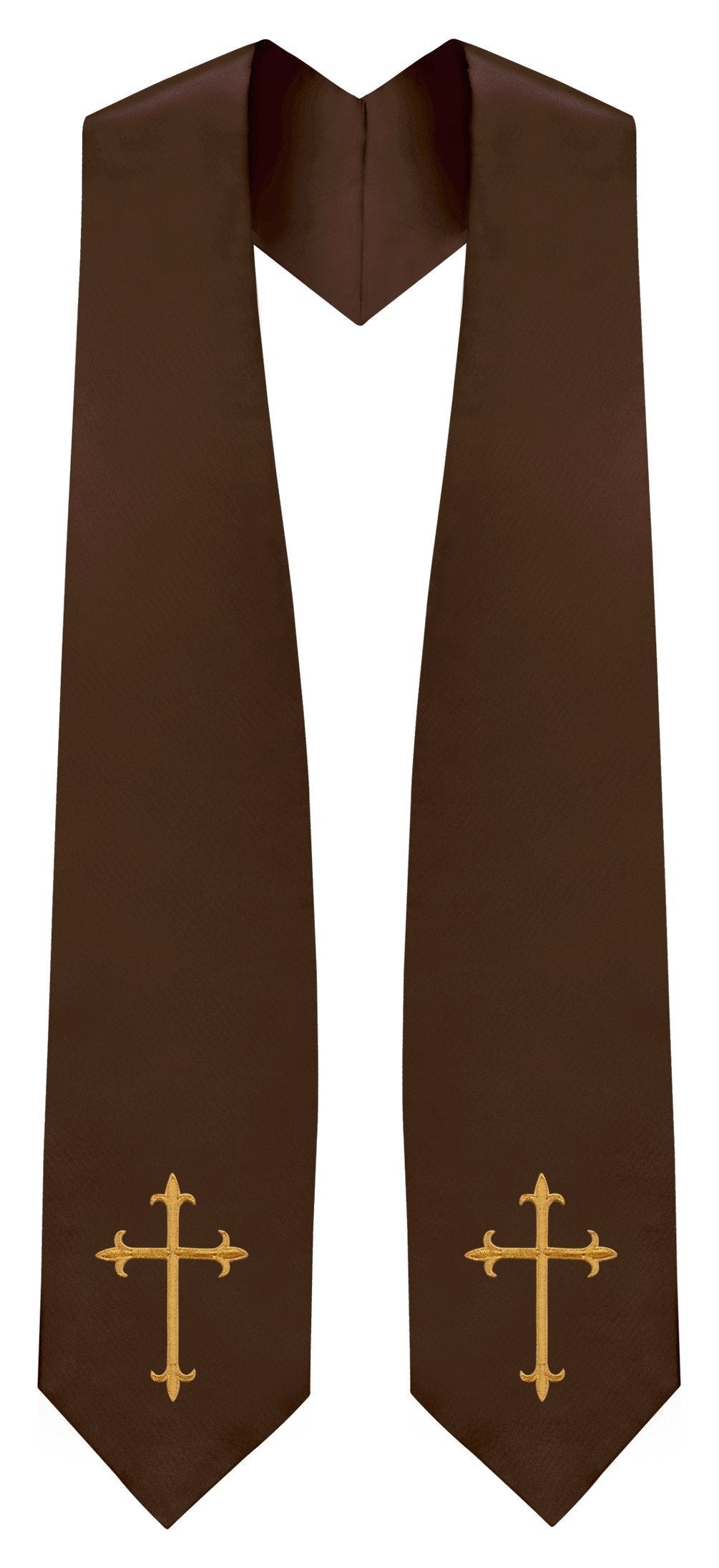 Brown Traditional Choir Stole - Church Choir Robes - Churchgoers