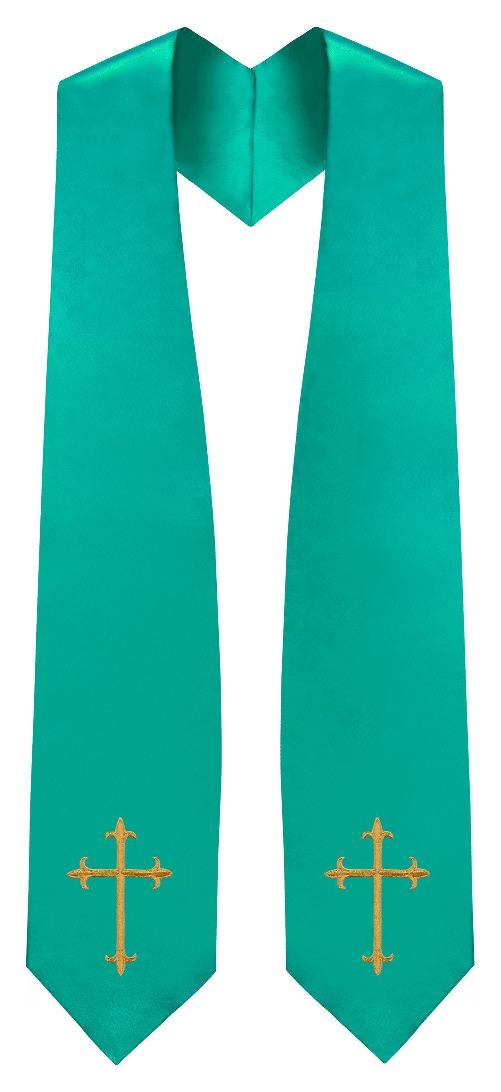 Emerald Green Traditional Choir Stole - Church Choir Robes - Churchgoers