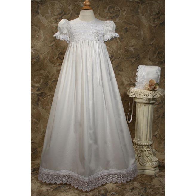 Sarina Cotton Sateen Baptism Gown