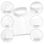 White Short Sleeve Clergy Shirt